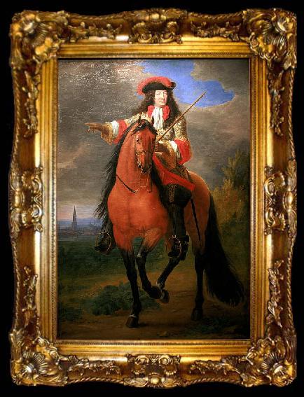 framed  Adam Frans van der Meulen Louis XIV before Strasbourg, ta009-2